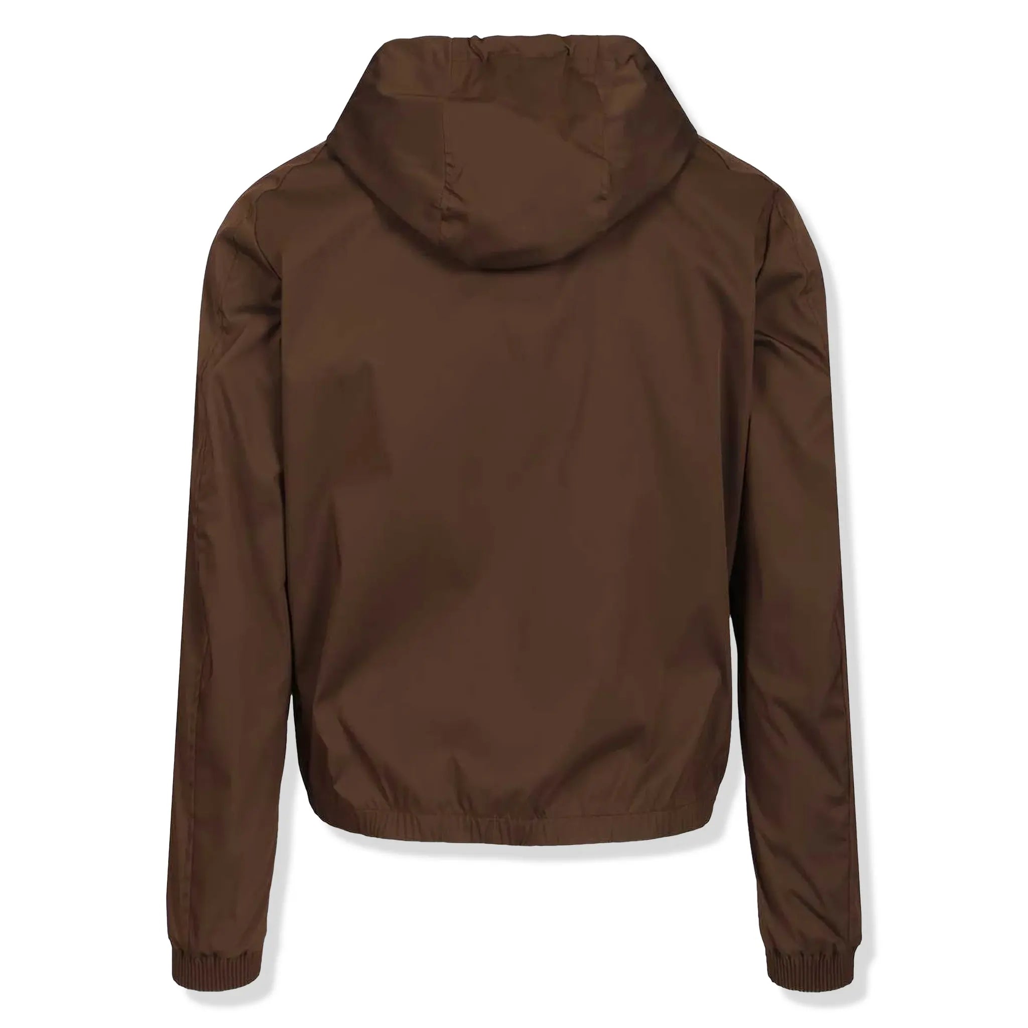 Back View of Moorer Albori-TJ Brown Hooded Jacket MOUSO100002TEPA025